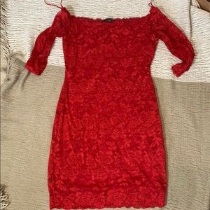 Guess Lace Red Dress